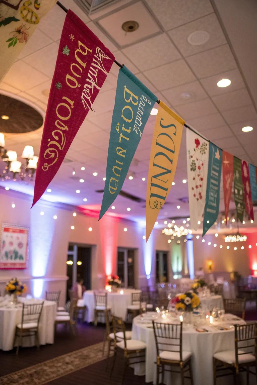 Banners showcasing literary quotes to enhance the ambiance.