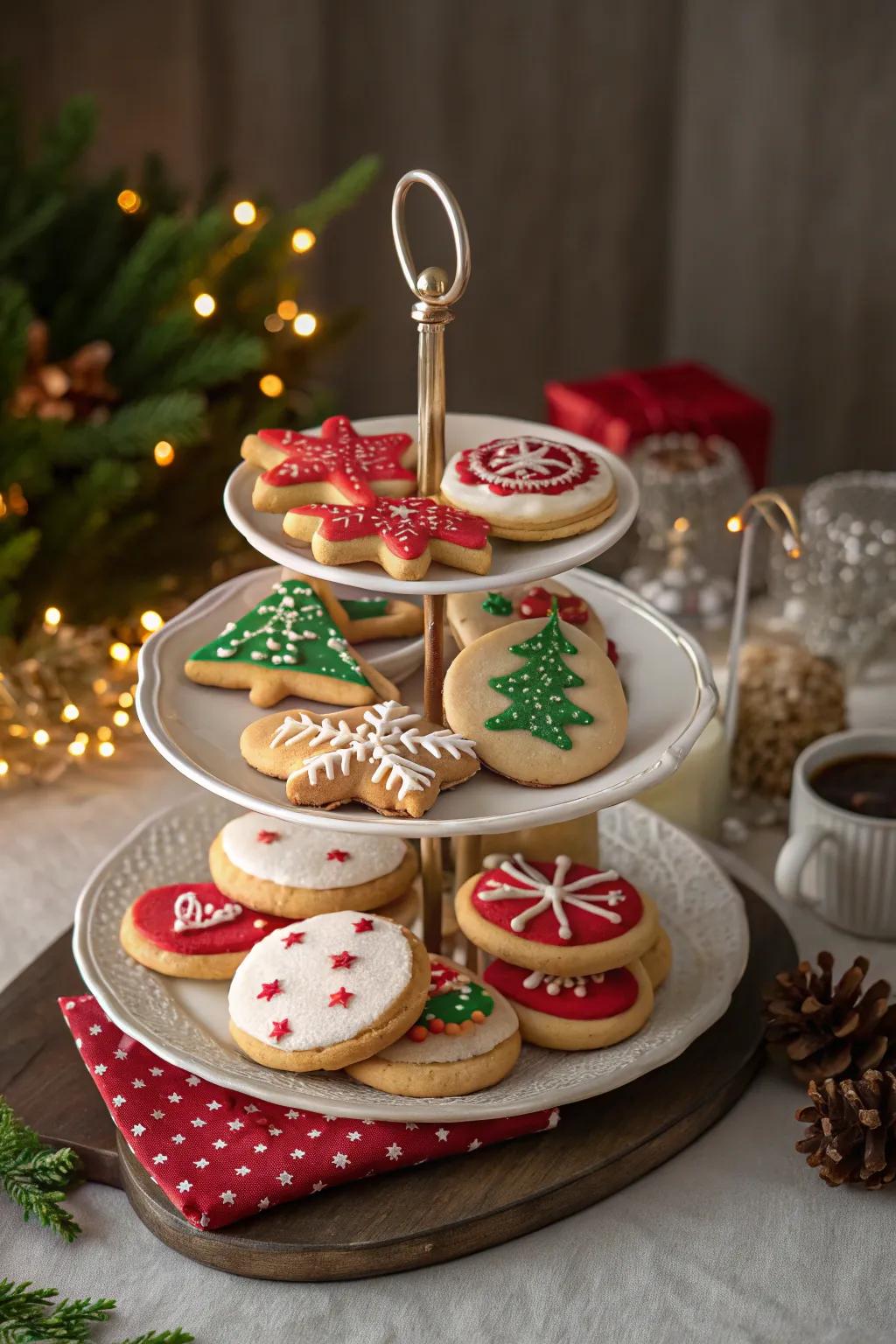 An elegant cookie display ready for guests.