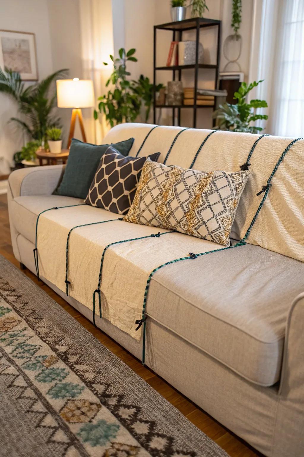 Non-sewn wraps proffer an effortless means to rejuvenate your couch.