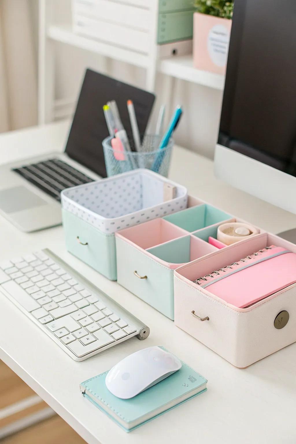 Stylish organizers keep your PC setup tidy and chic.