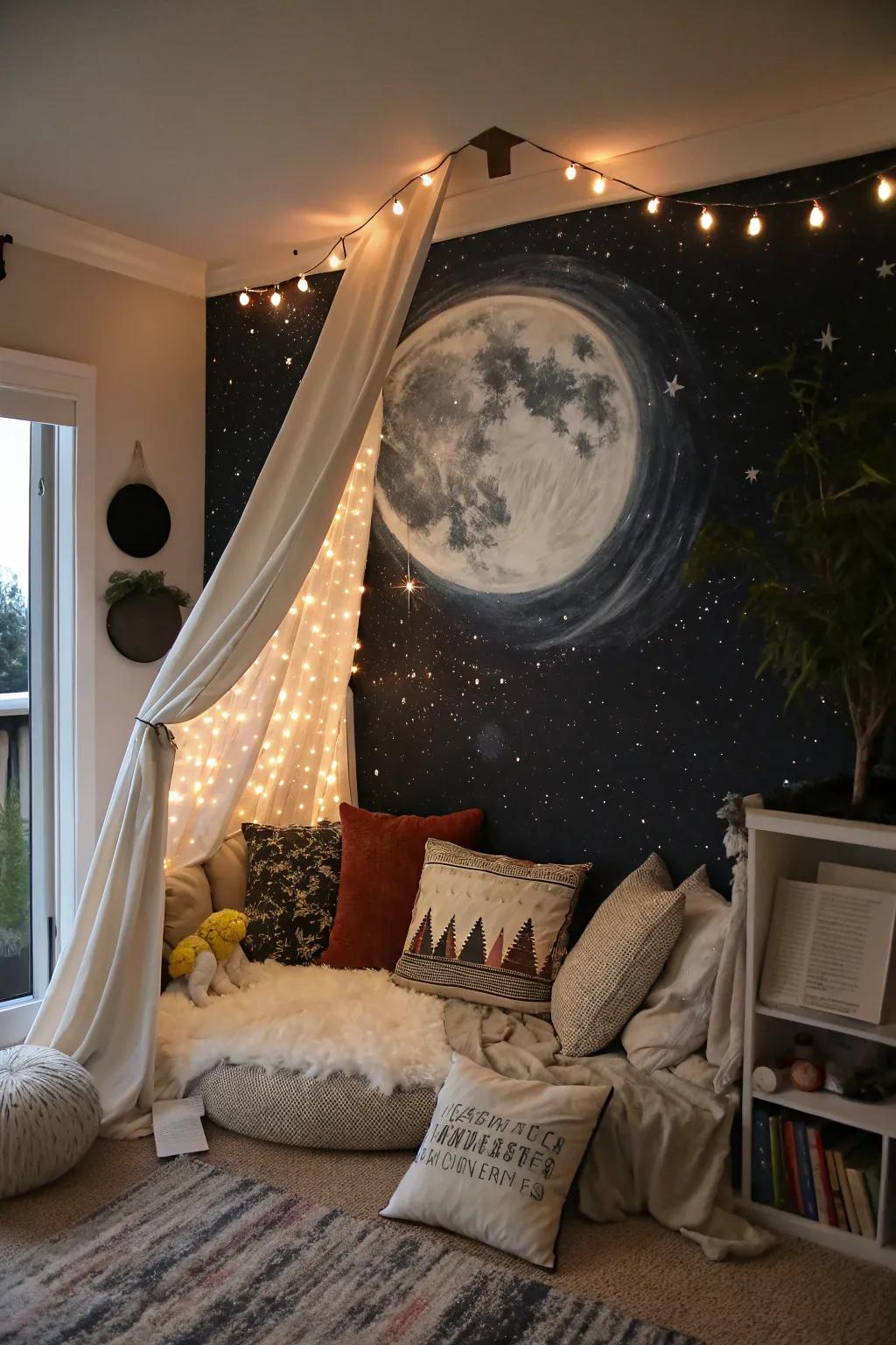 Permit the nocturnal firmament to galvanize your abode
