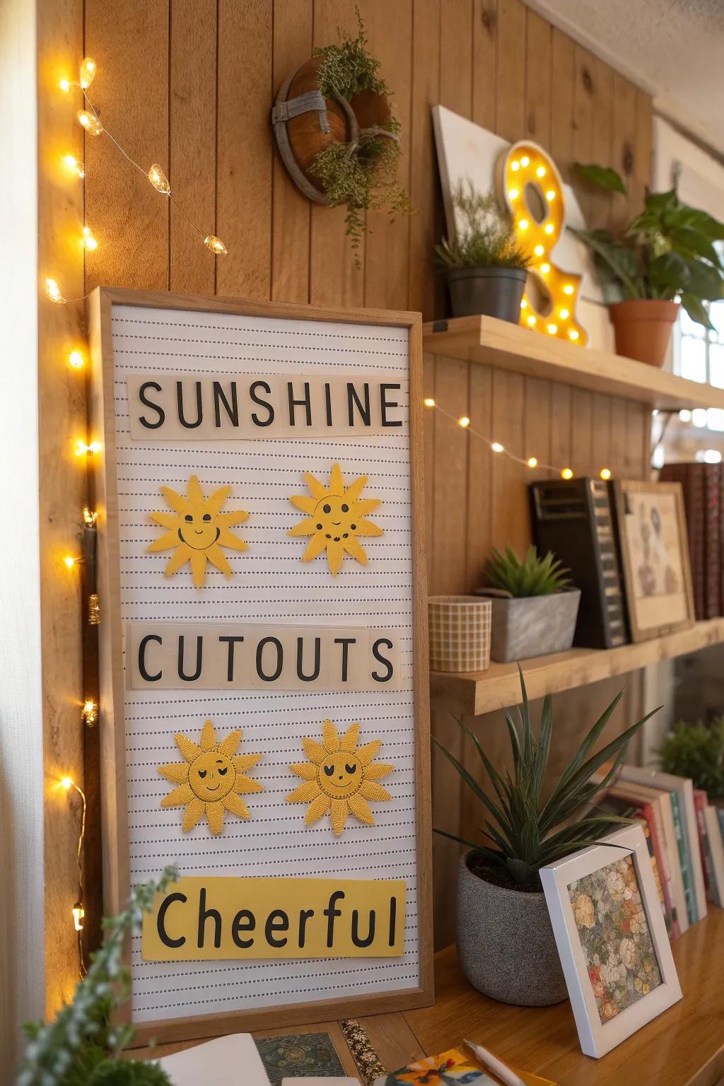 Let the sunshine in with a cheerful pinboard.