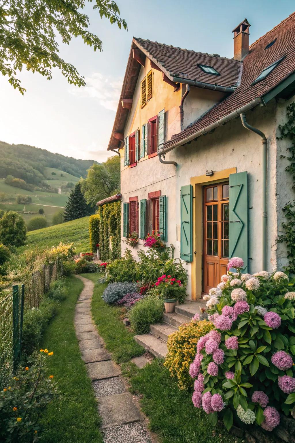 Decorative shutters add charm and character to any facade.