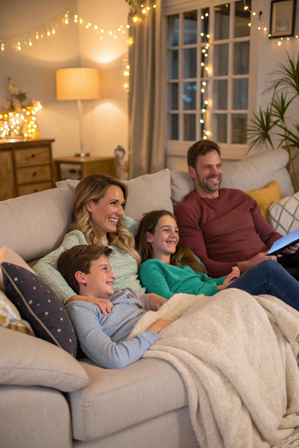 Immortalize the essence of serenity through a family relaxation gathering.