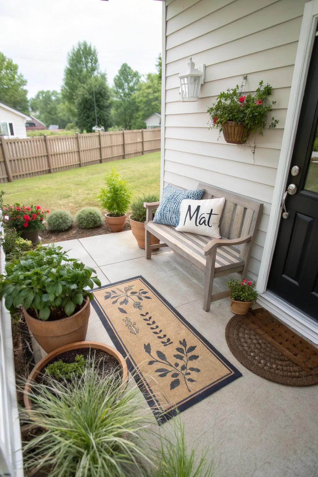 Set the tone for your home with a mat that says 'Welcome' in your own unique way.