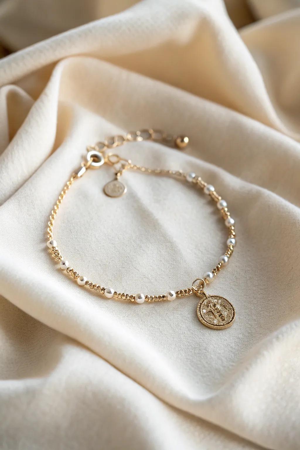 A charming bracelet that whispers elegance and thoughtfulness.