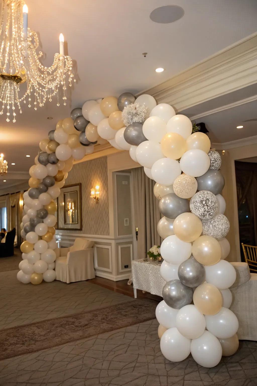 Chic and understated neutral balloon garland.