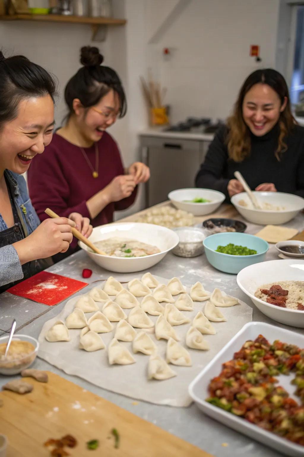 Fold and fill: transform dumpling making into a communal ritual.
