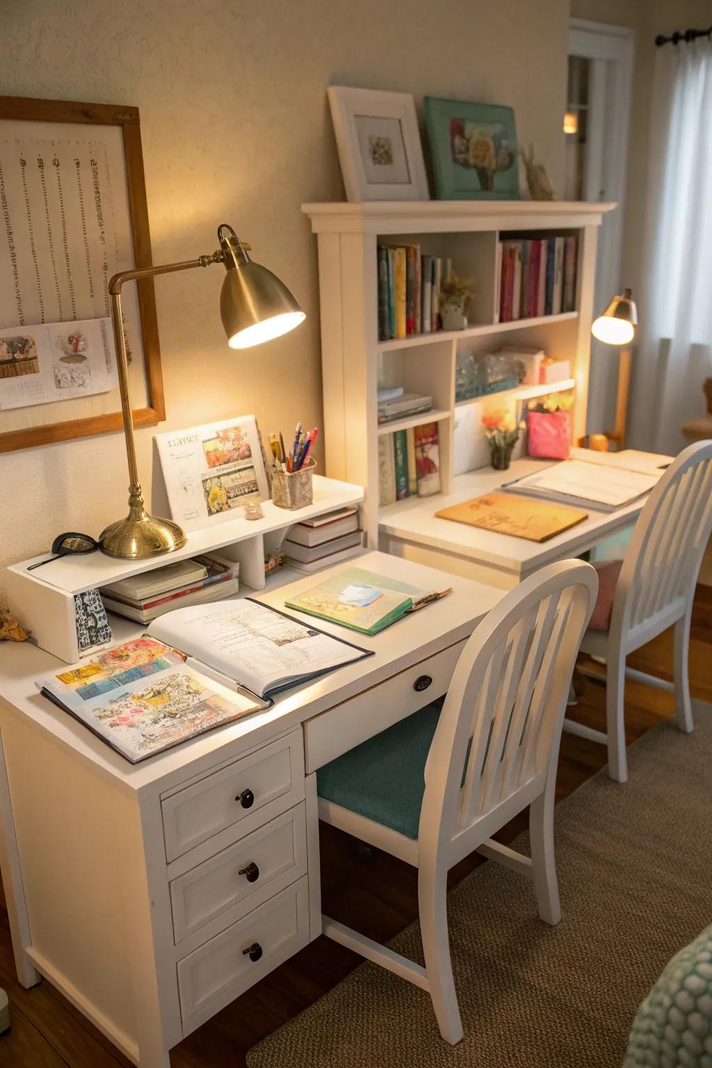 A side-by-side configuration excellent for siblings.