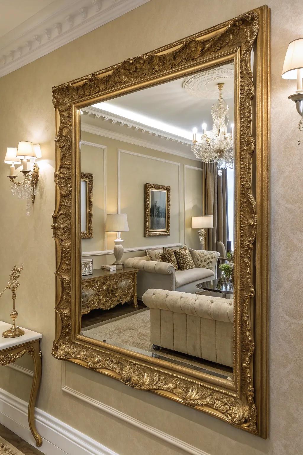 Mirrors can be both functional and decorative.