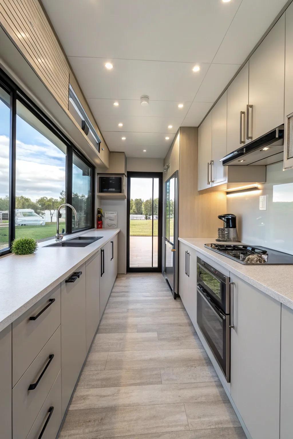 Modern design brings a sleek and sophisticated touch to small spaces.