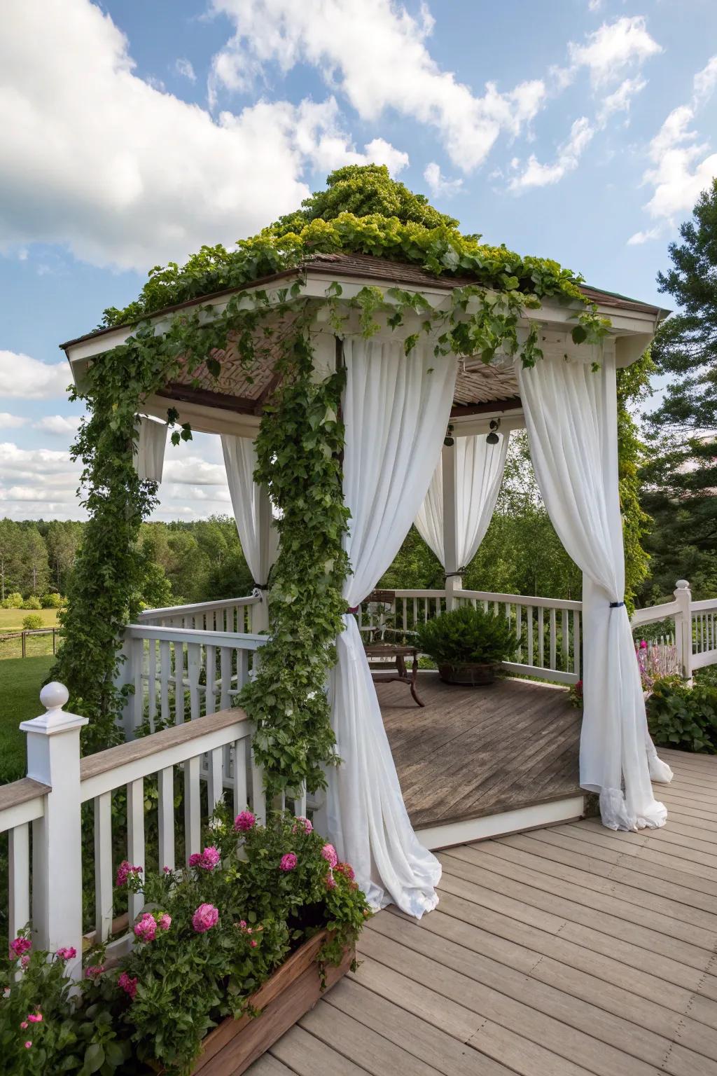 Gazebos transform your deck into a cozy outdoor room.