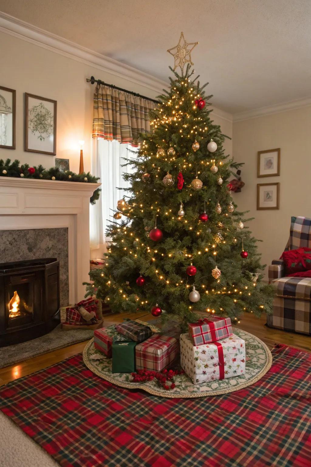 Plaid patterns bring a touch of timeless tradition to your holiday decor.