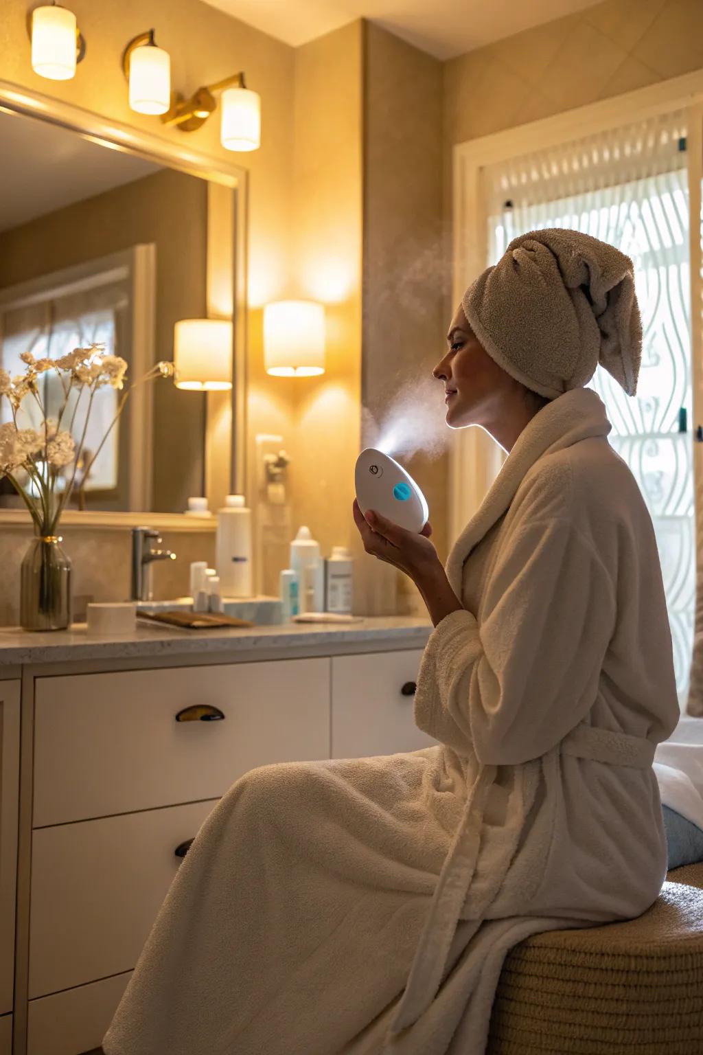 Facial steaming is an invigorating way to enhance your spa routine.