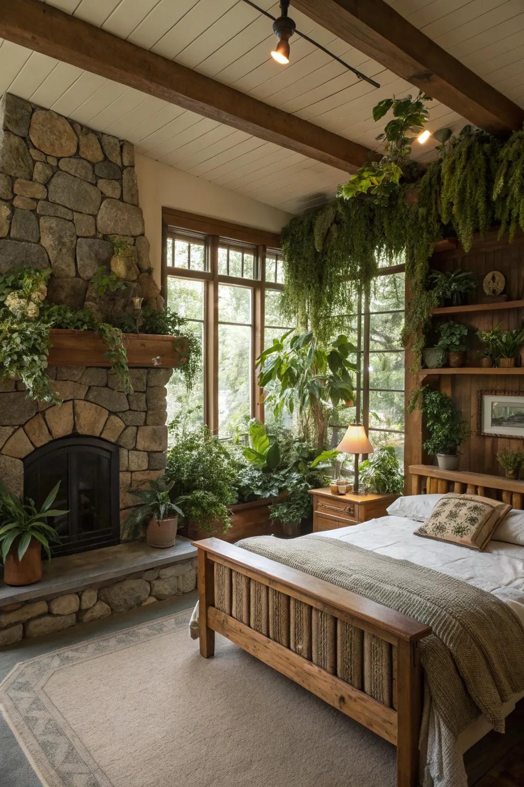 Elevate your bedroom's innate allure with organic decor accents.