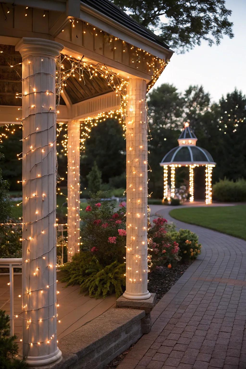 Fairy lights create a magical and enchanting atmosphere.