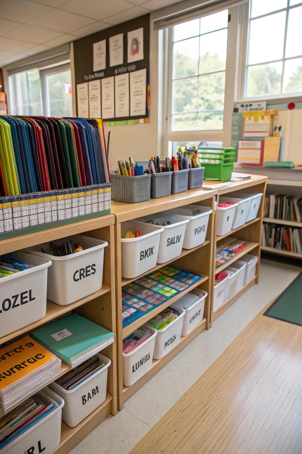 A well-organized classroom promotes a calm and attentive educational space.