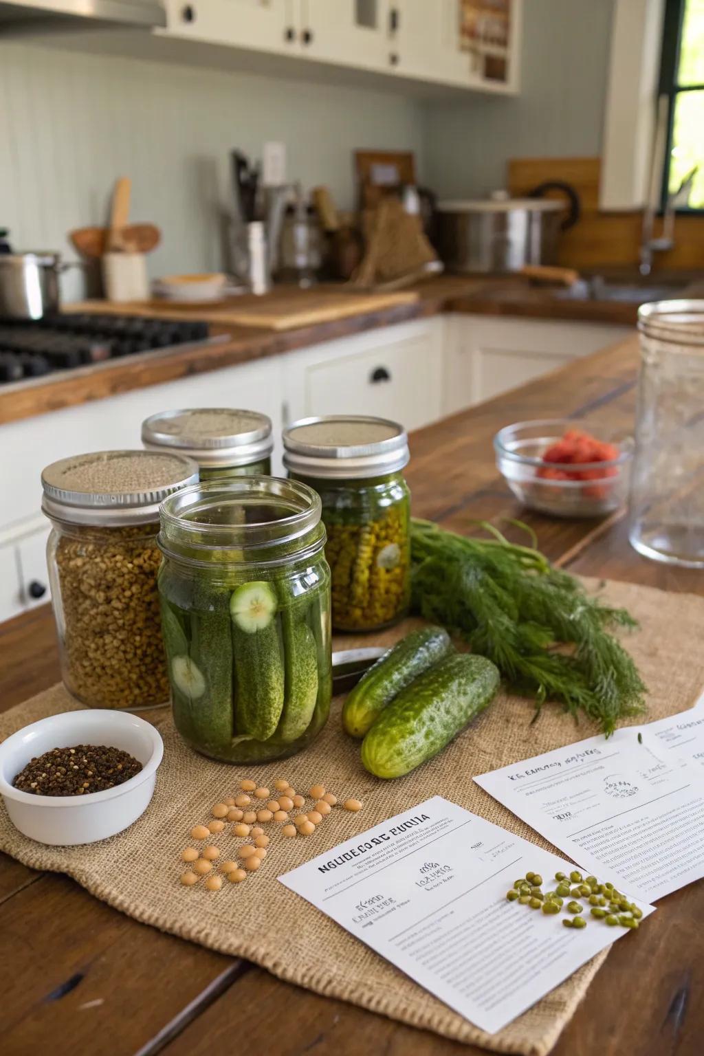 Encourage creativity with a DIY pickle-making kit.