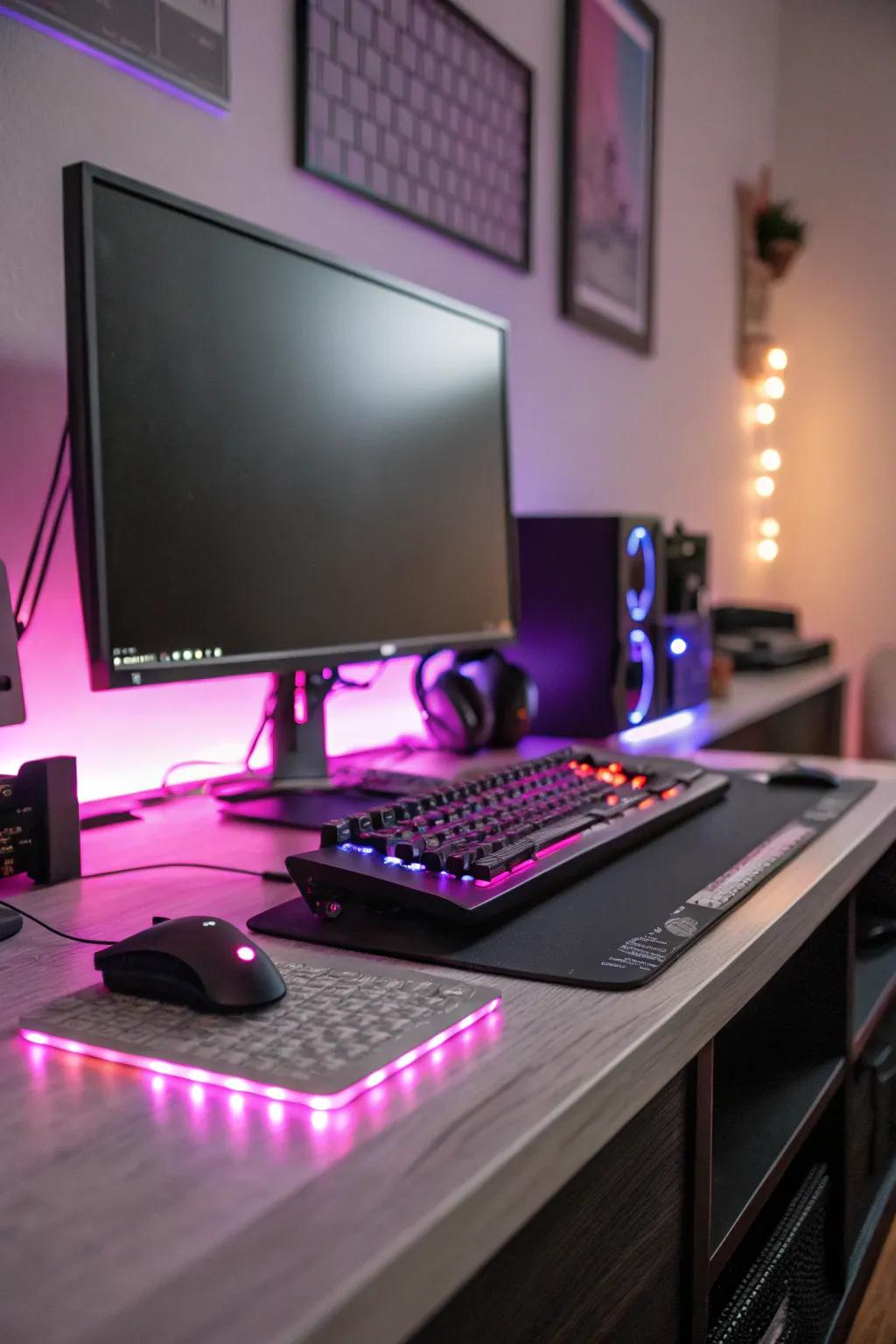 RGB lighting adds a dynamic touch to your PC setup.