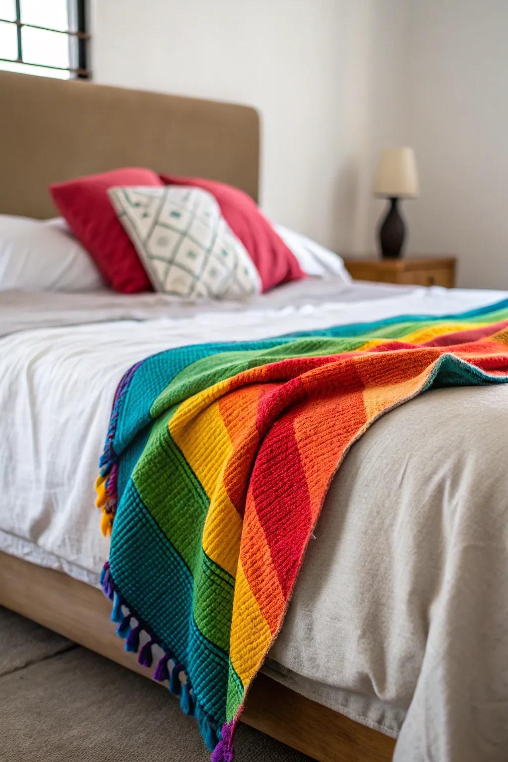 A decorative throw introduces coziness and design effortlessly.