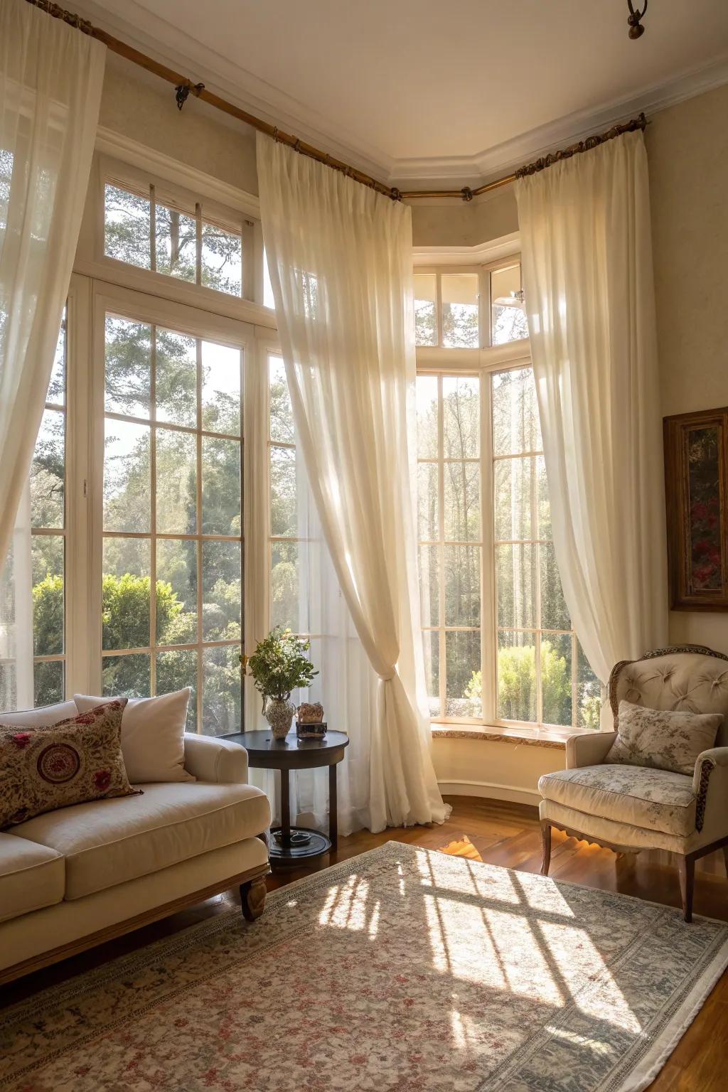 Natural light enhances the colors and mood of your living room.