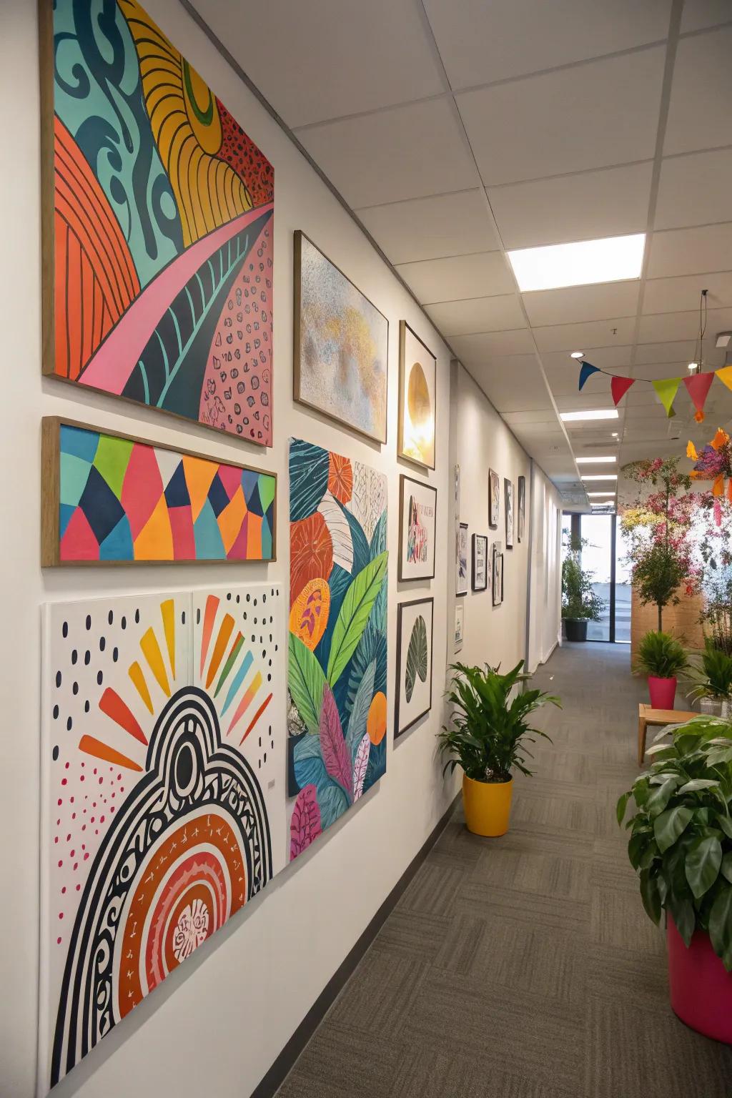 Let art and color spark creativity in your office.