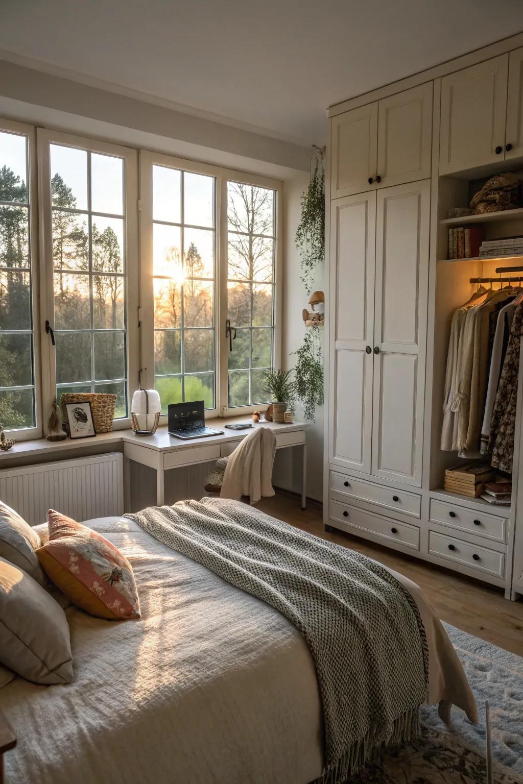 Natural light enhances the room's openness.