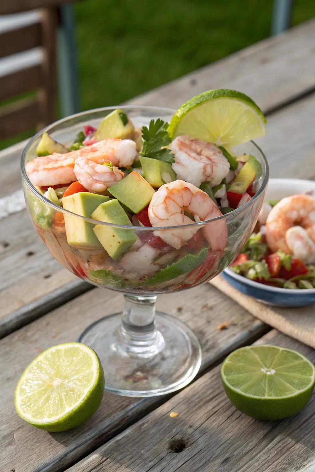 A vibrant and zesty ceviche, perfect for a refreshing picnic dish.