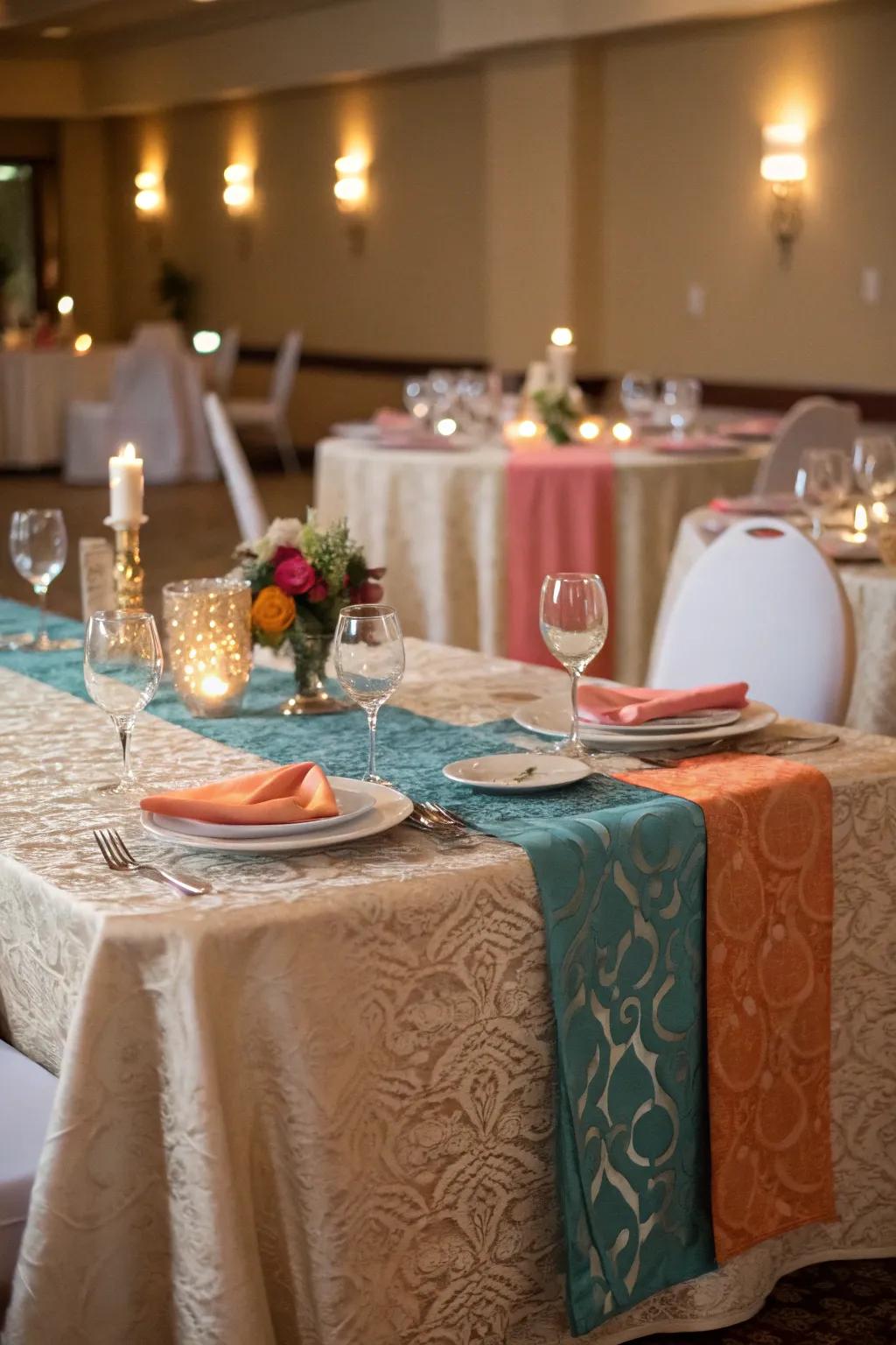 Textured linens enhance the tactile appeal of your tablescape.