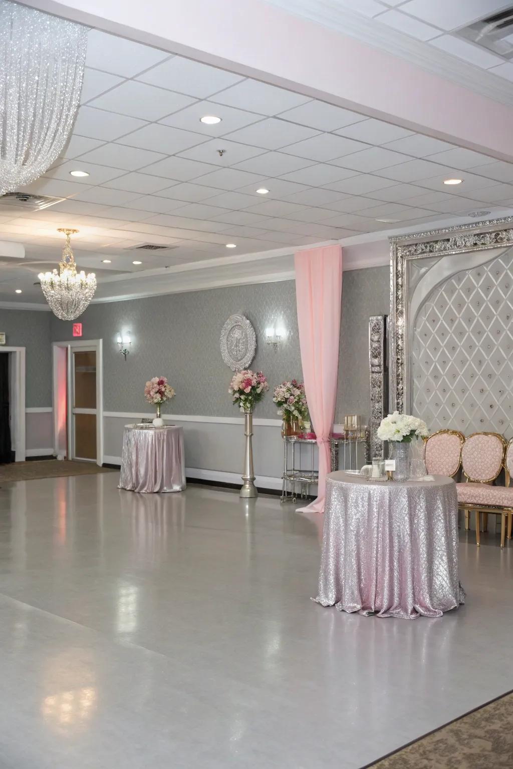Achieve sophistication with subtle and metallic color palettes.