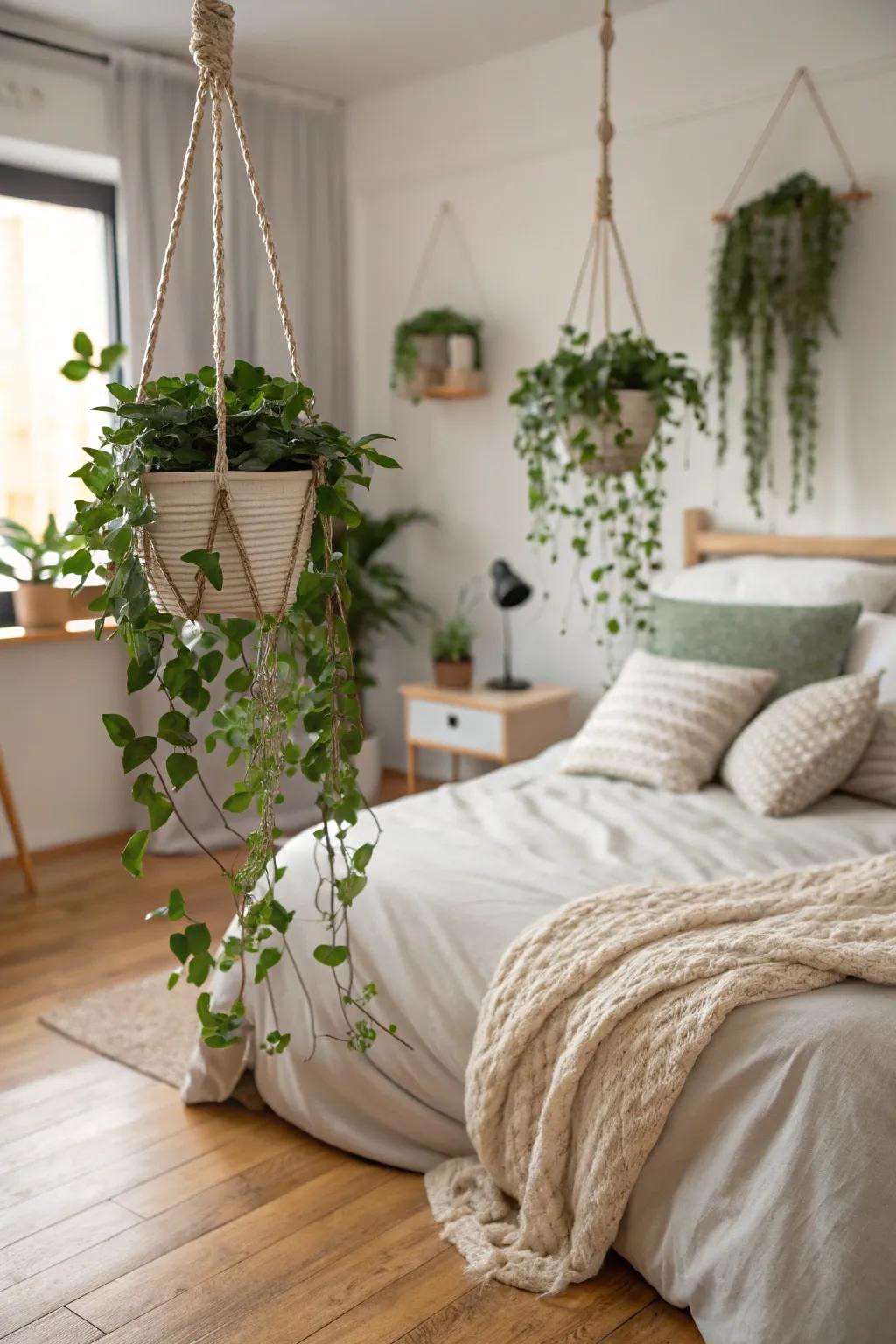 Introduce grace to your setting through cascading greenery.