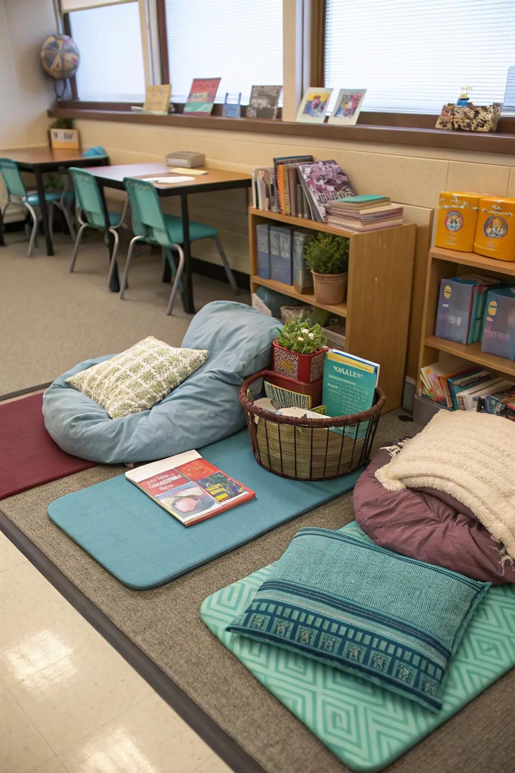 Serenity Spots offer students a zone for quiet introspection.