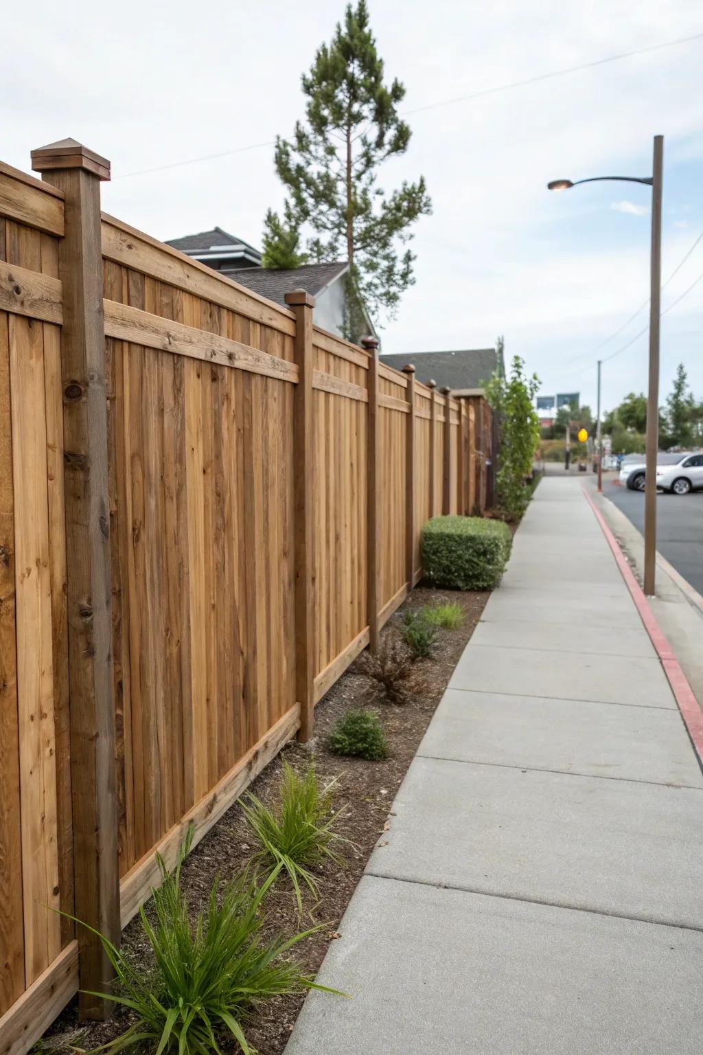 Wooden fences deliver timeless beauty and privacy.