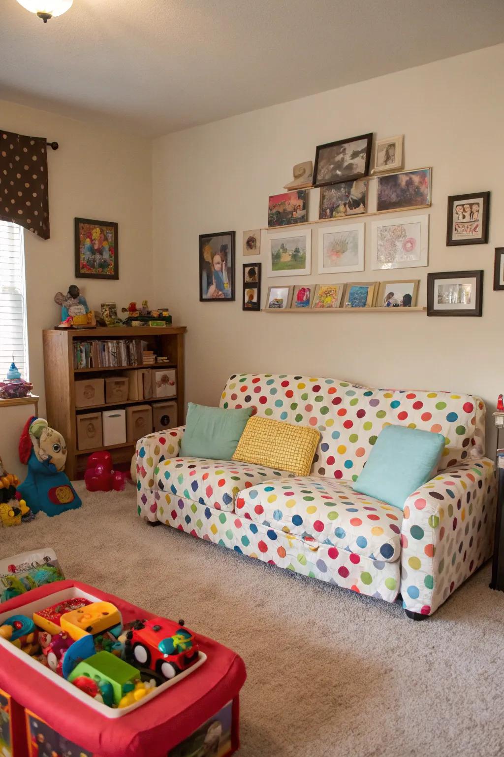 Playful designs render your couch uniquely yours.