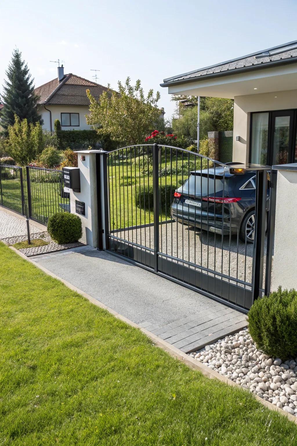 Automated gates combine security with convenience.