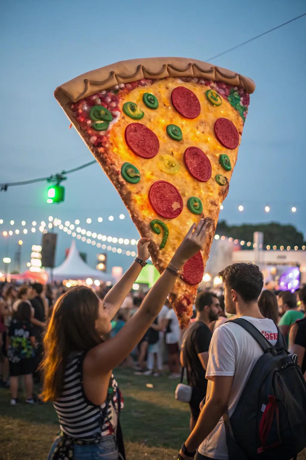 Food-themed totems satisfy both the eyes and the appetite.