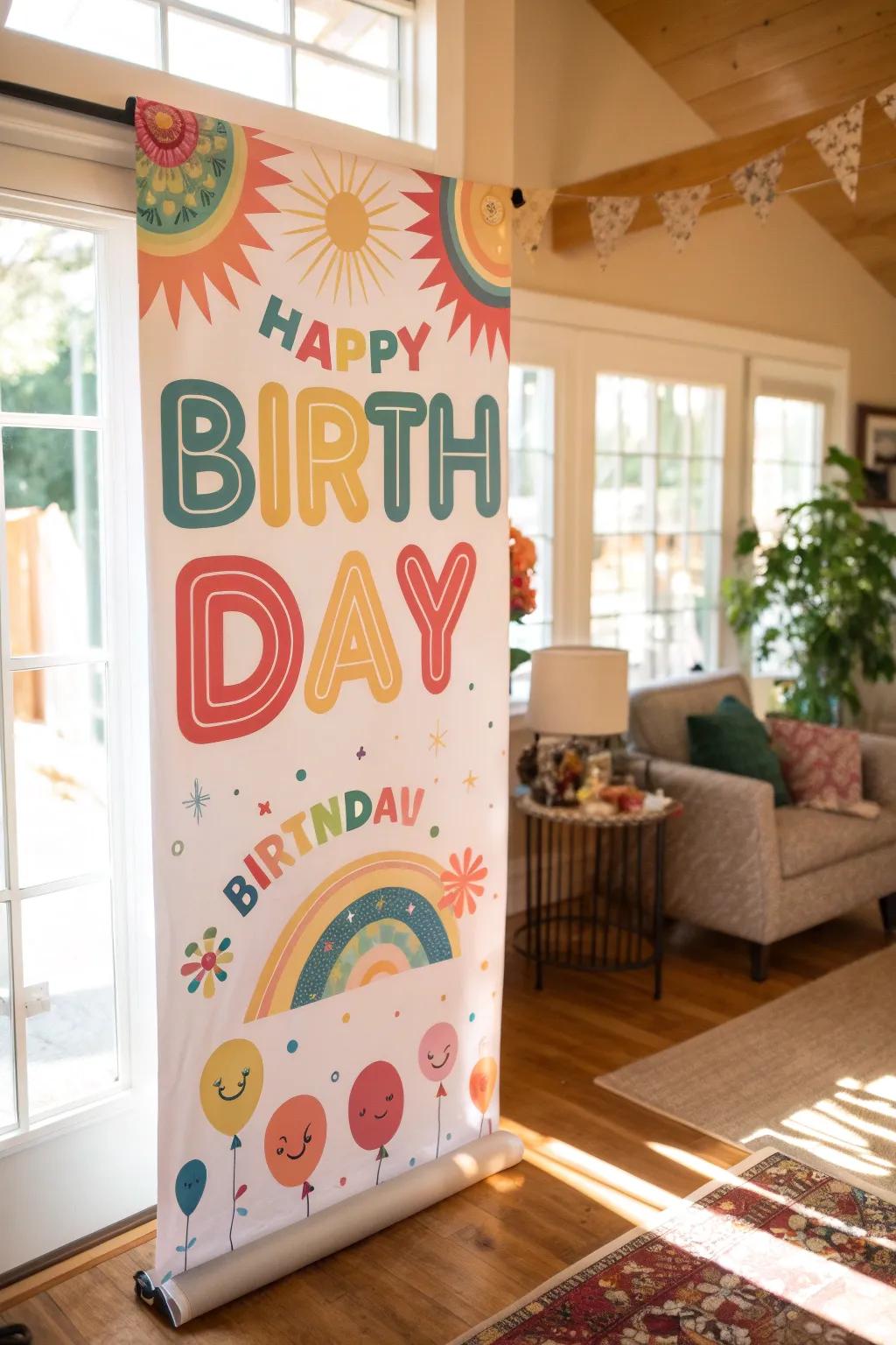 Cheerful patterns brighten up any birthday celebration.