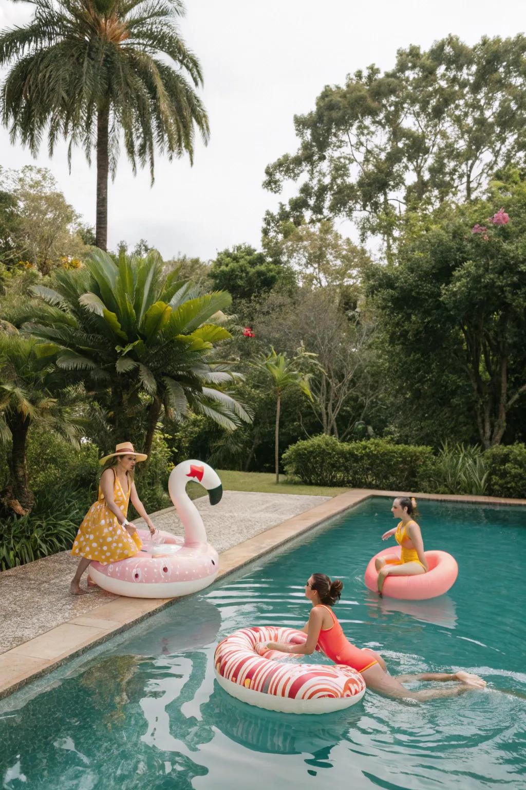 Dive into the past with a Retro Pool Party.