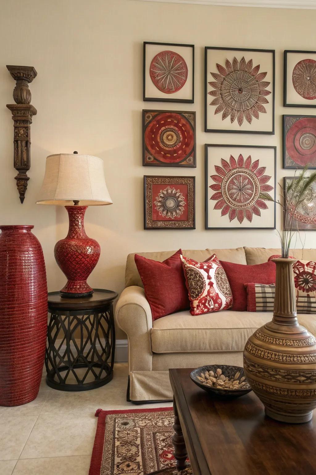 Wall art can be the perfect finishing touch to your living room's color scheme.