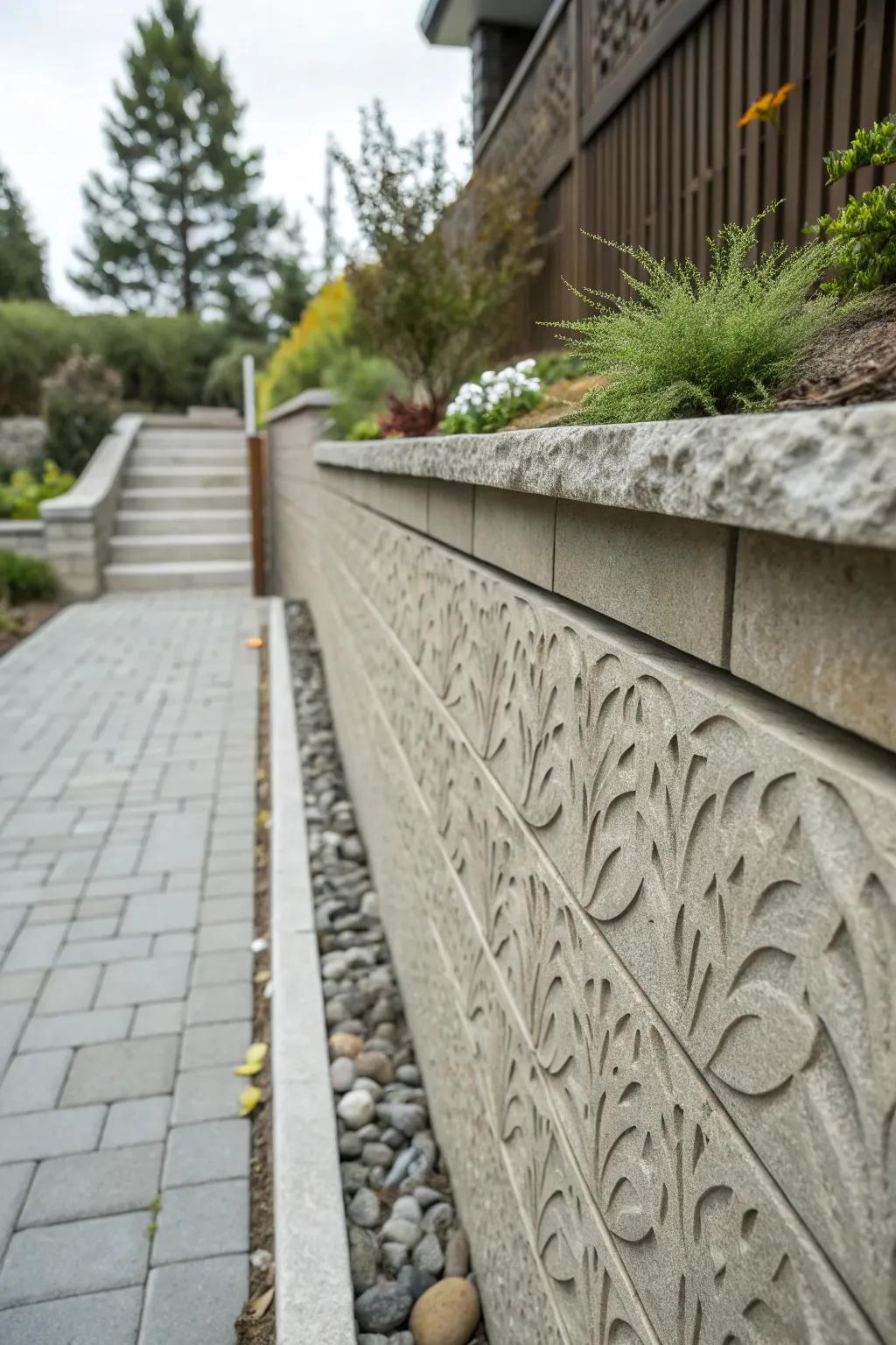 Textured rockface enhancing the landscape’s depth.
