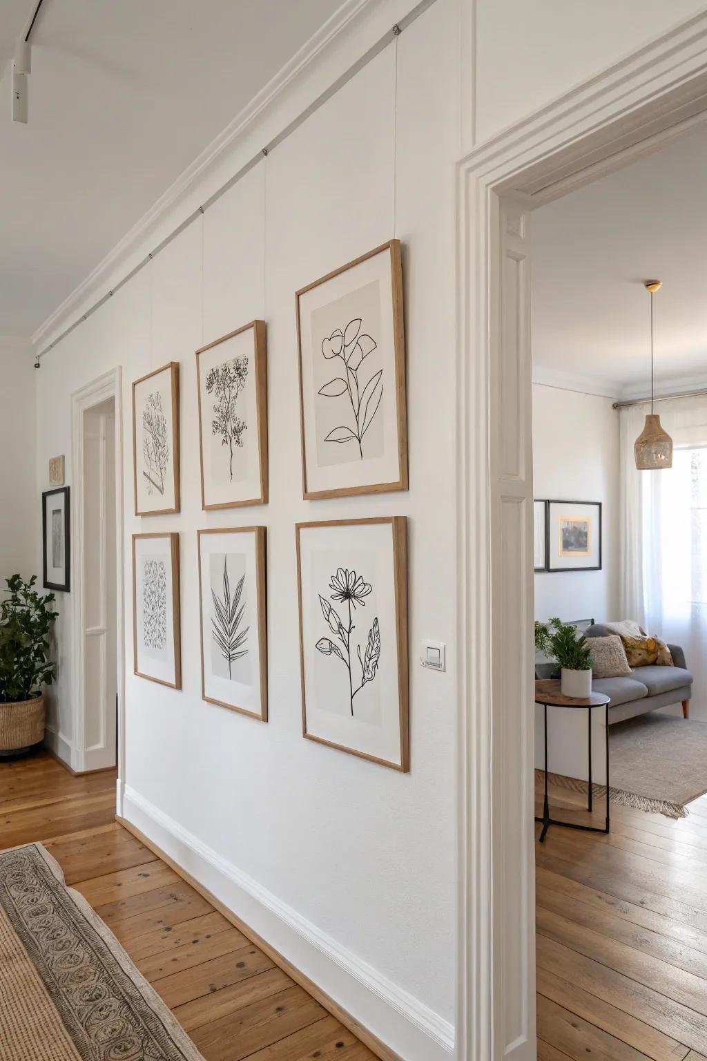 Minimalist art keeps your decor simple and elegant.