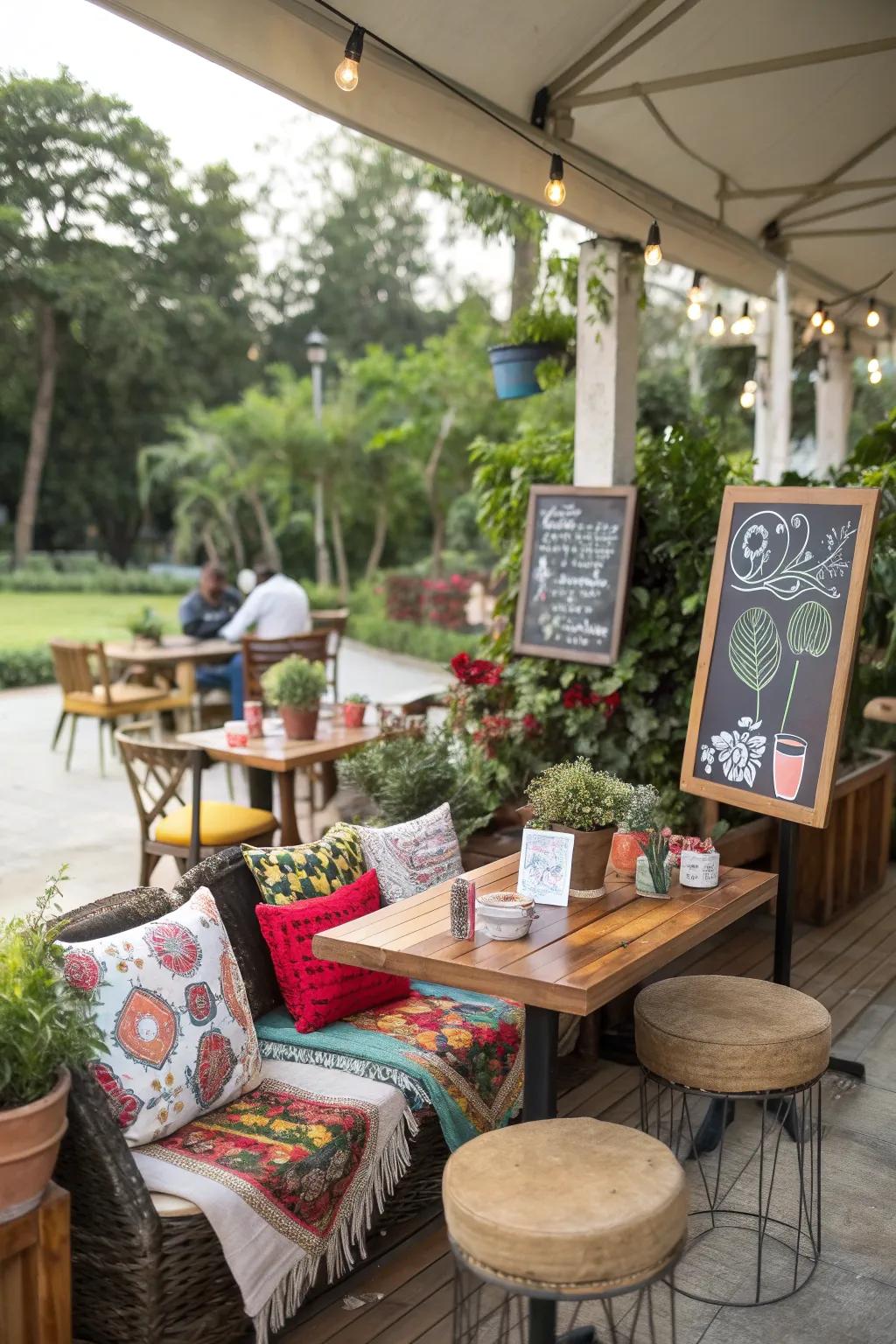 A coffee bar adorned with charming personalized signs for a unique touch.