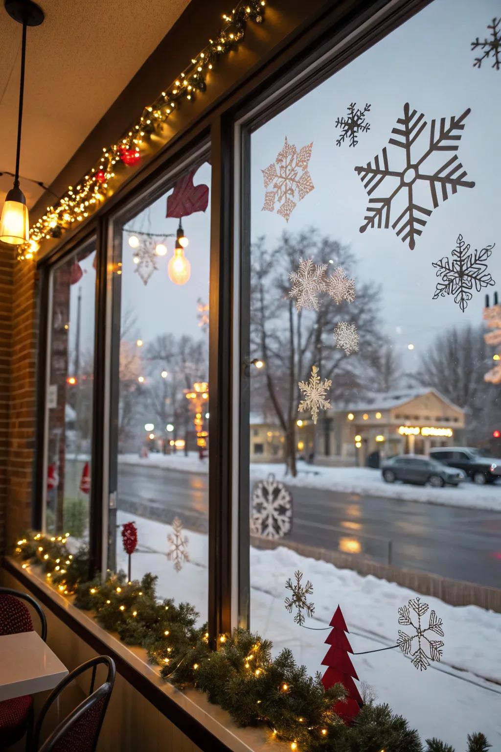 Windows that tell a festive story.