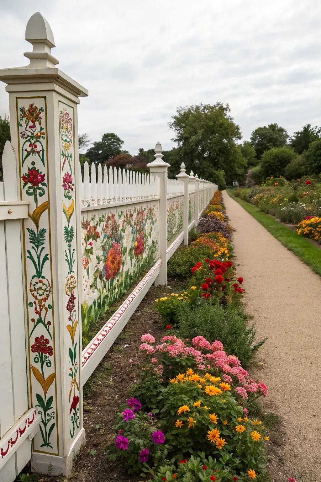 Plant-inspired edges lend a structured refinement to fence designs.