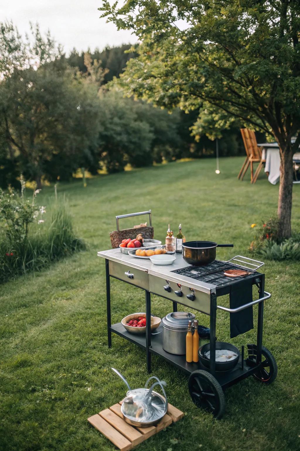 Enjoy the freedom to cook anywhere with a portable station.