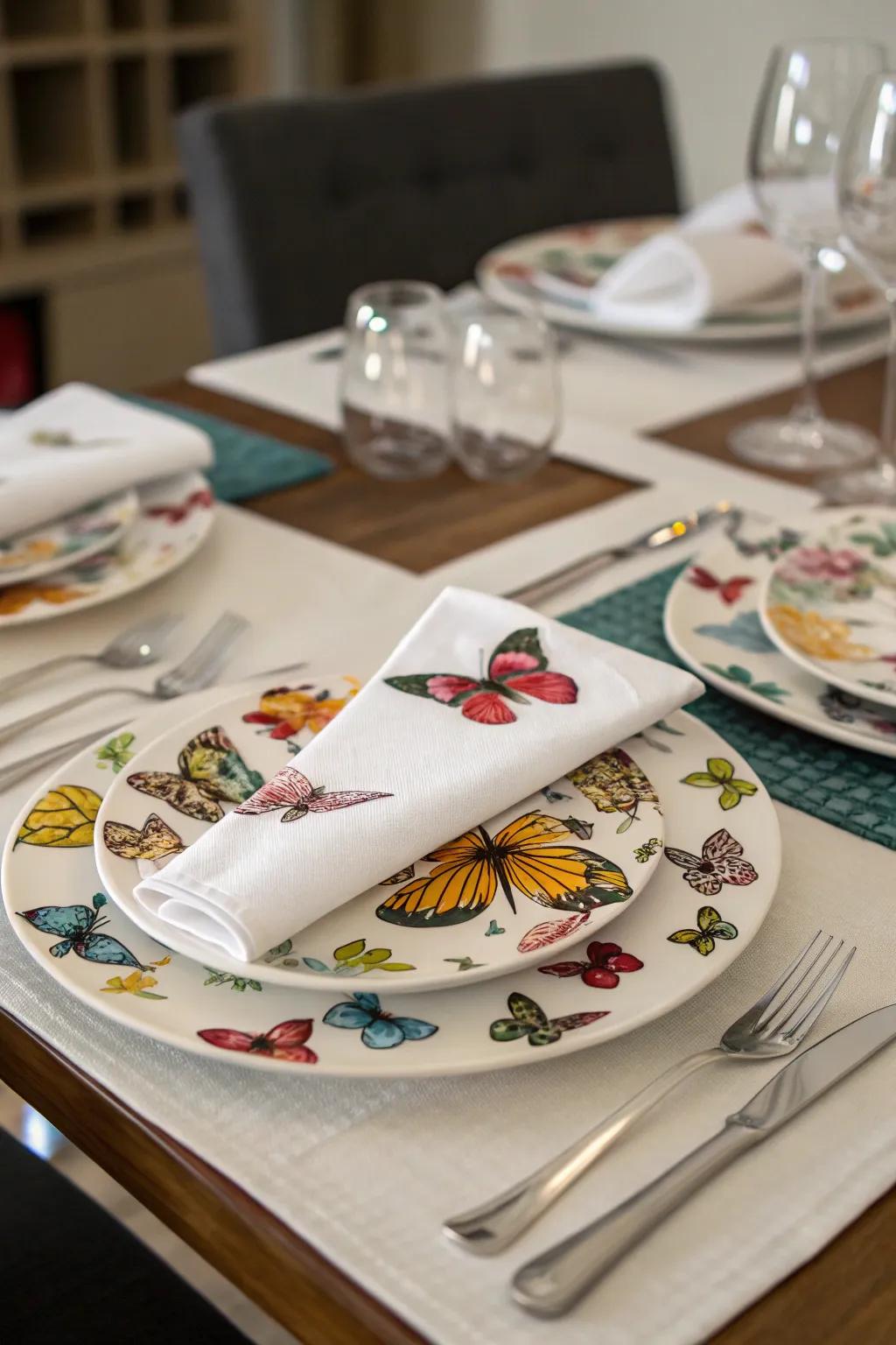 Butterfly tableware elevates any dining experience.