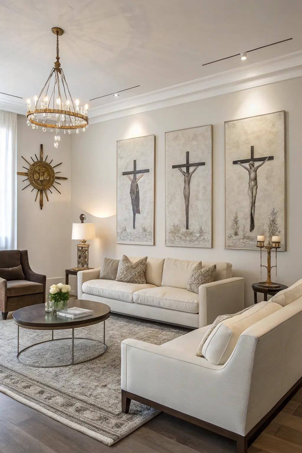 Simple art brings a modern touch with deep meaning.