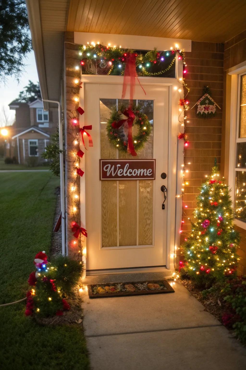 A festive front door display is the perfect holiday welcome.