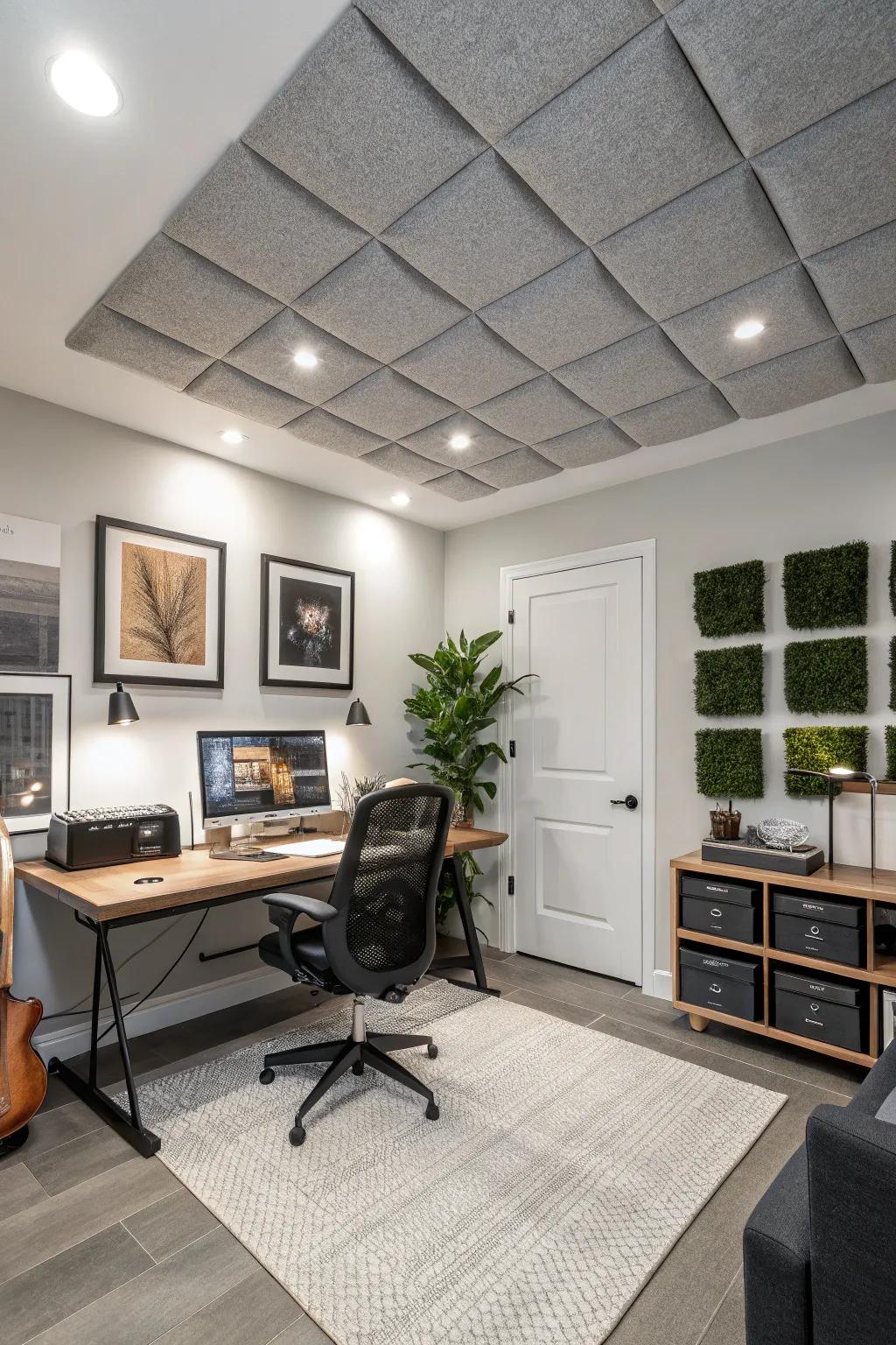 Stylish and functional acoustic panels for a peaceful workspace.