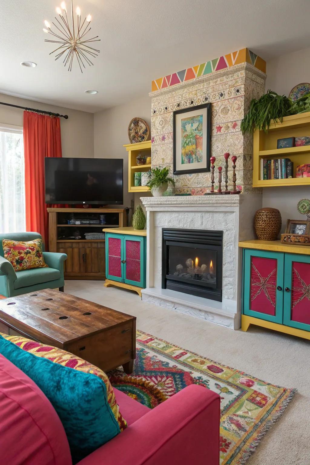 Vibrant auras: A burst of hue and individuality.